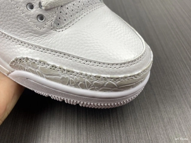 1st Kicks Shoes 429487- 'Triple Jordan GoodFit Air 3 PS White' Retro 952 1201